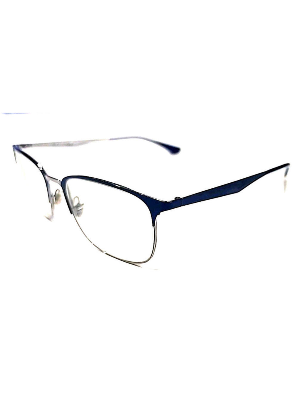 Ray Ban RB6421 3041 Blue Silver Metal Square Eyeglasses Frame 54-18 145 - Picture 1 of 10